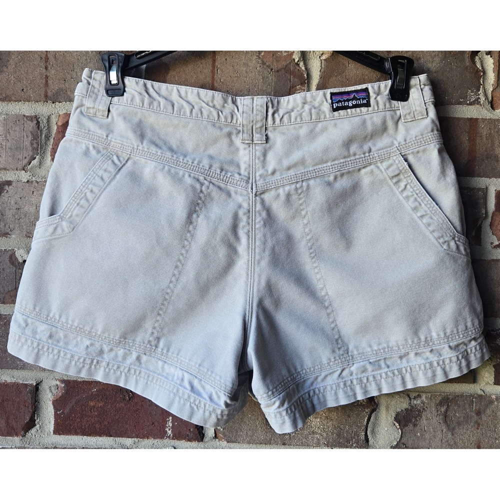 Vintage Patagonia Stand Up Shorts Womens 10 Organic Cotton Canvas Khaki Gorpcore